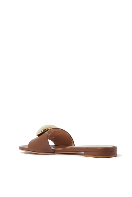 Spheral Flat Leather Sandals